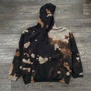 Acid Washed Black Gildan Hoodie